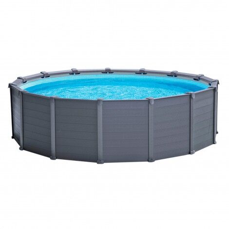 Piscina Desmontável Painel Grafite Cinza – 478x124cm – INTEX